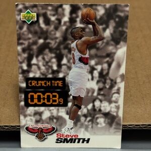 1997 Vintage Upper Deck Crunch Time 10/40 Steve Smith Atlanta Hawks NBA Card